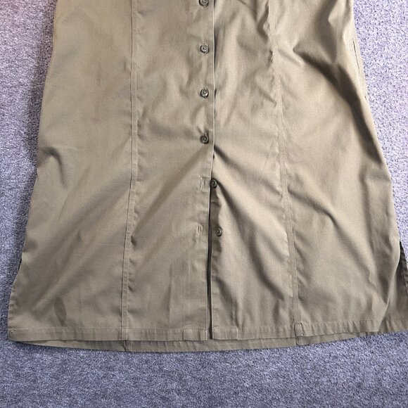 Alex Marie Sz 12 Olive Green Roll Tab Collared Button‎ Sleeves Shirt Dress - Picture 11 of 12